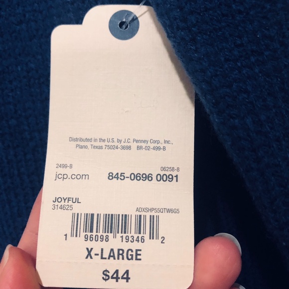 ST. JOHN'S BAY Sweater Size XL Joyful Crewneck Knit Festive - Picture 6 of 7